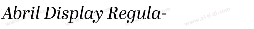 Abril Display Regula字体转换
